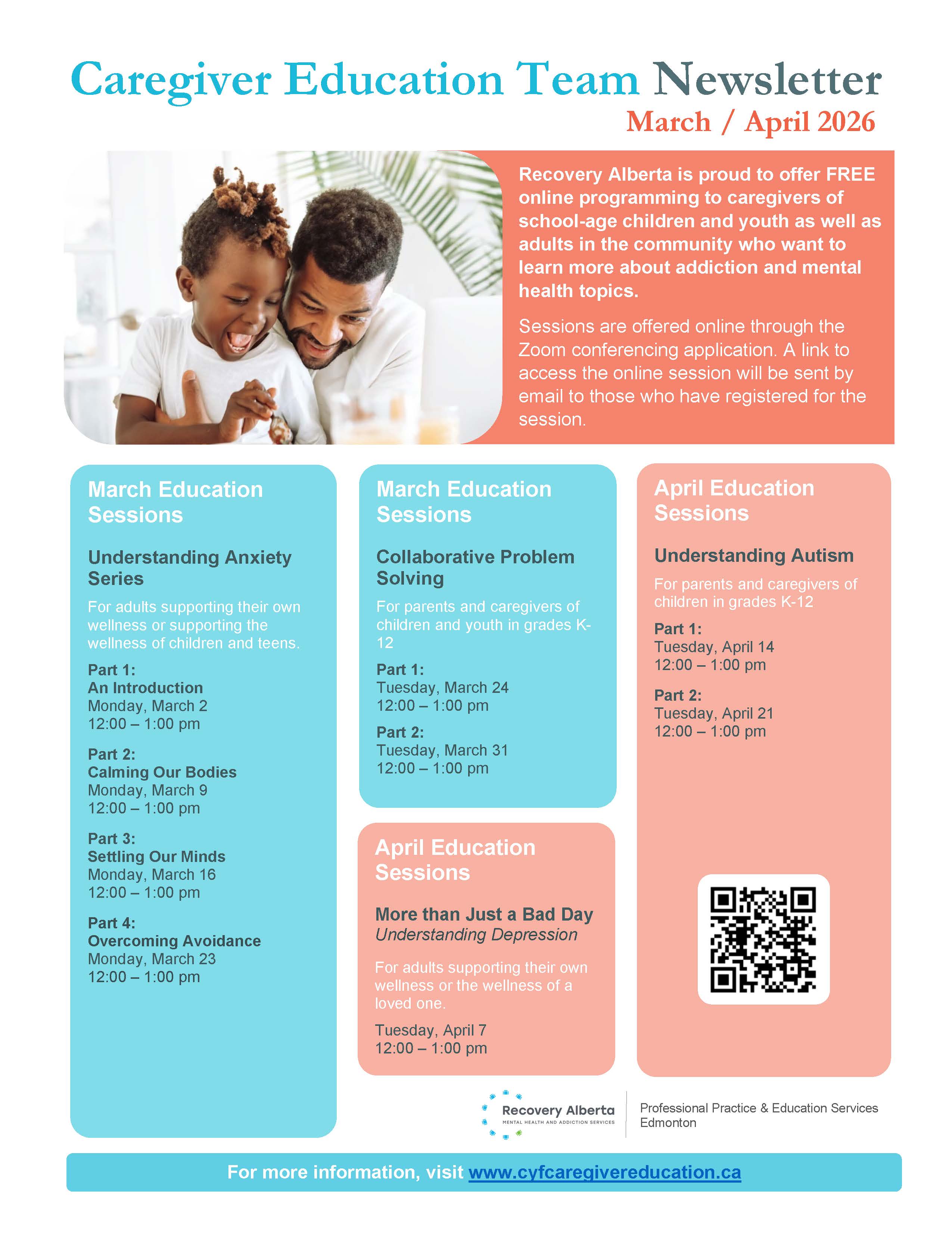 03 AMH Education Sessions Newsletter March April 2026 Page 1