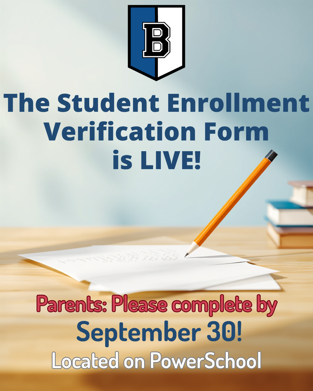 Student Enrollment Verification Form is LIVE!