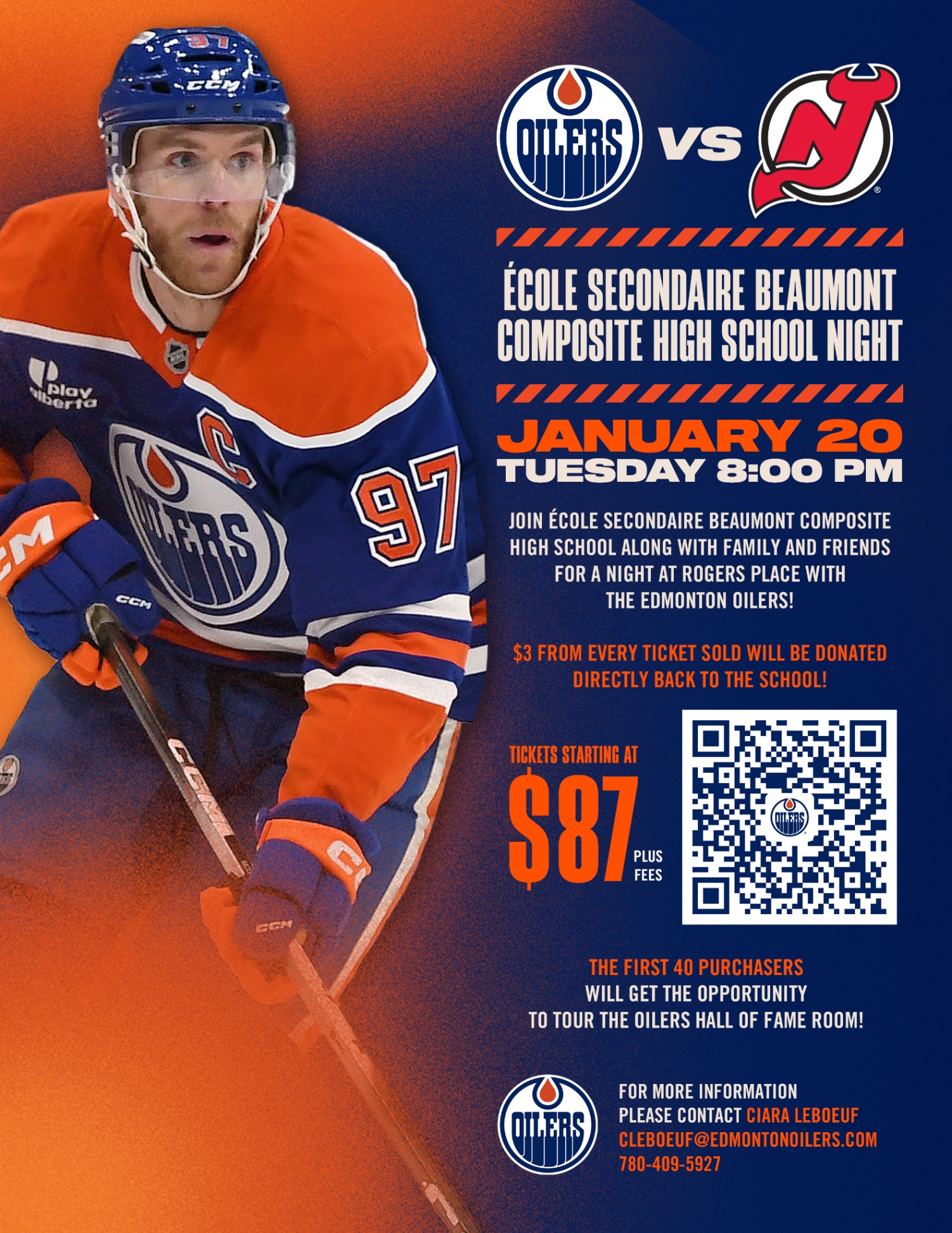  cole Secondaire Beaumont Composite High School Night Oilers