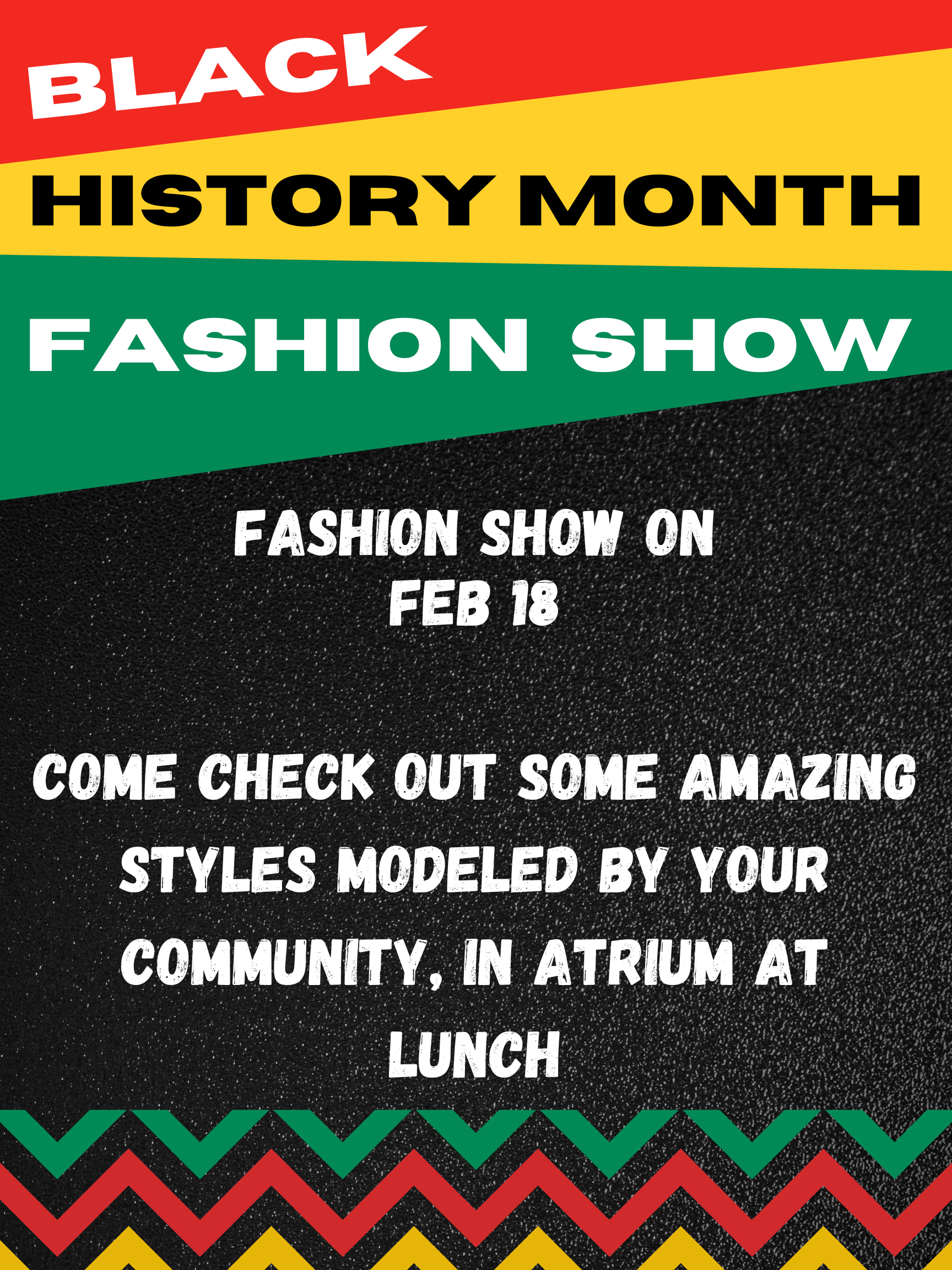 Black History Month Fashion Show Poster