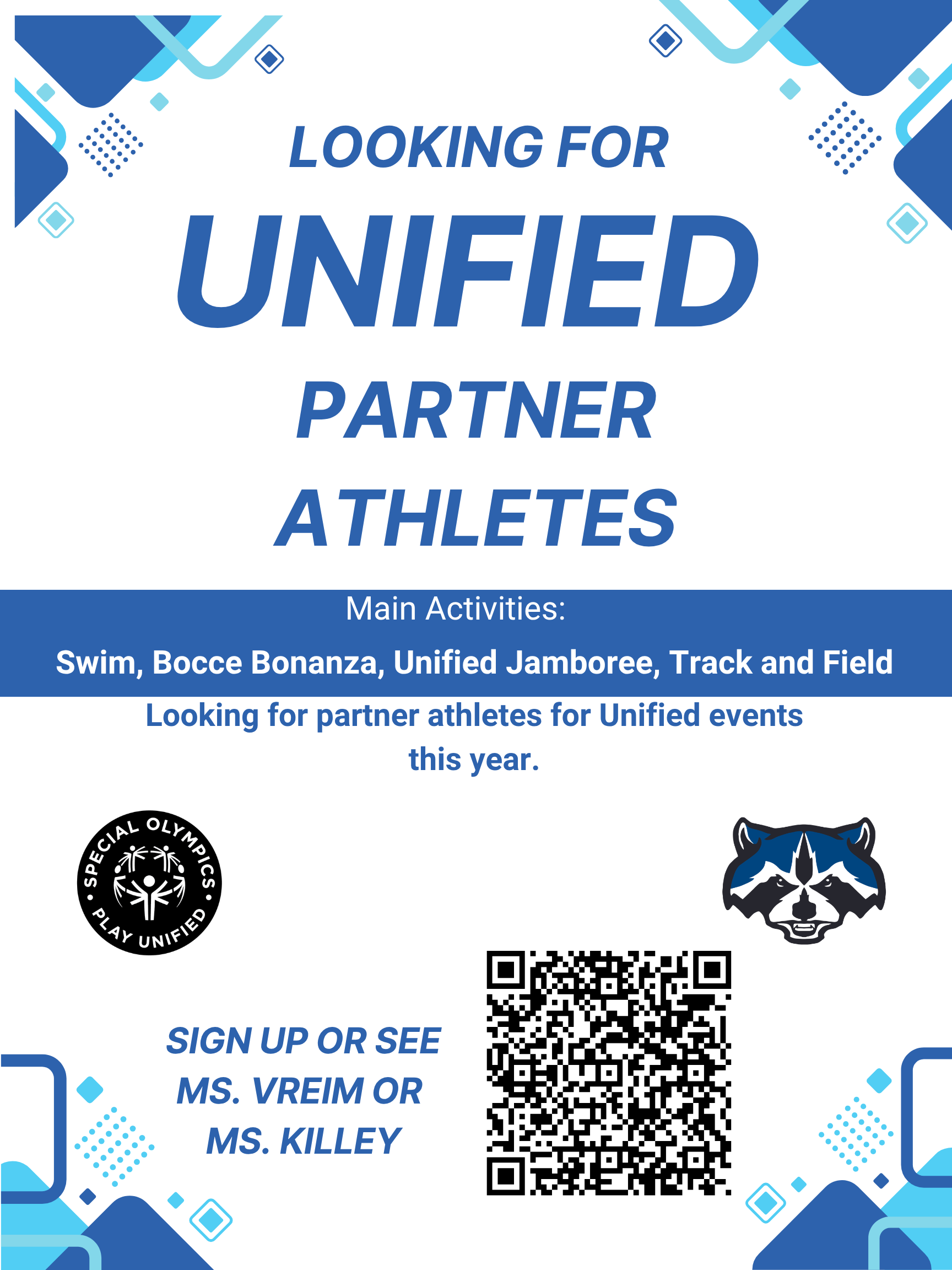 Blue Modern Sport Fest Event Poster