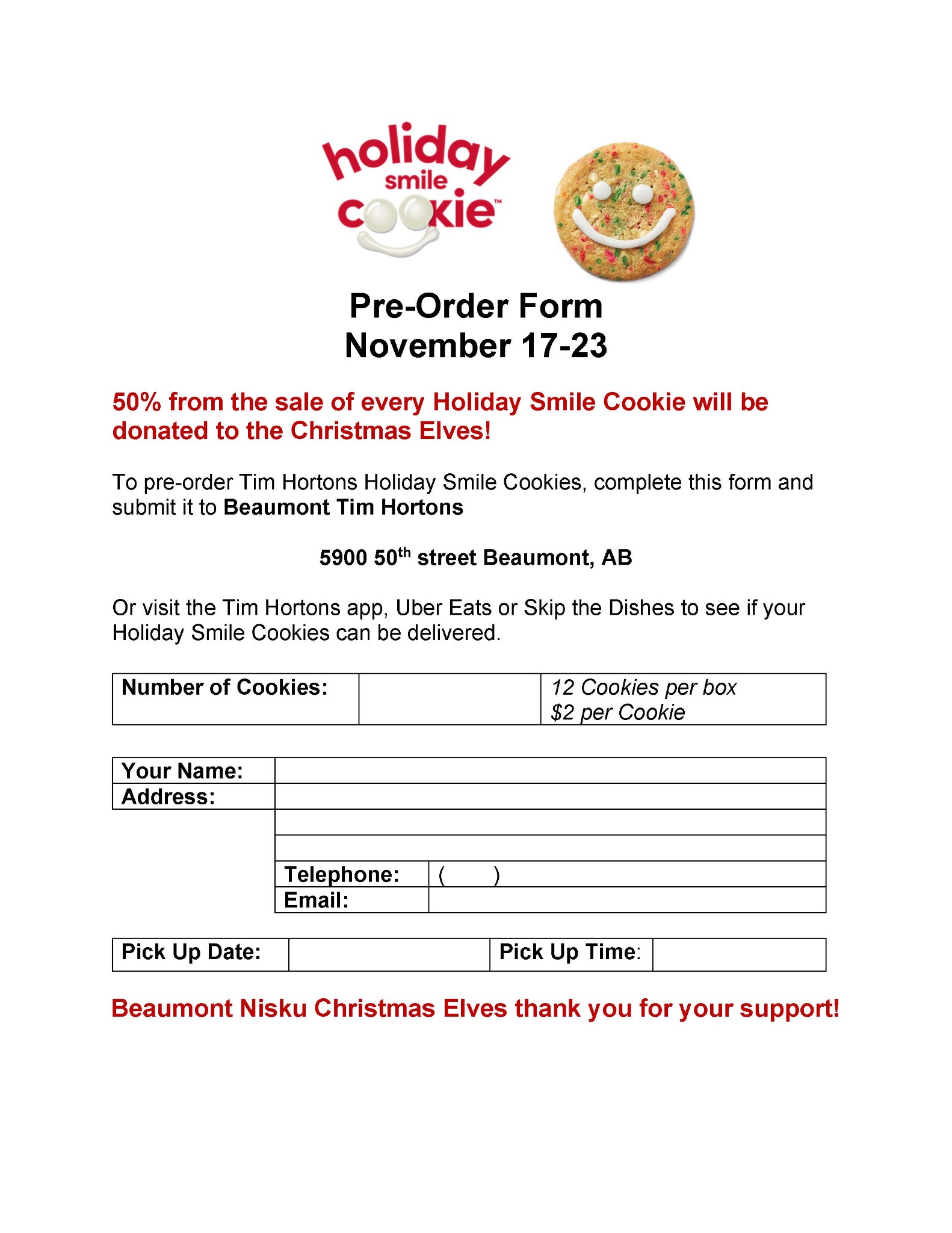 Smile Cookie preorder