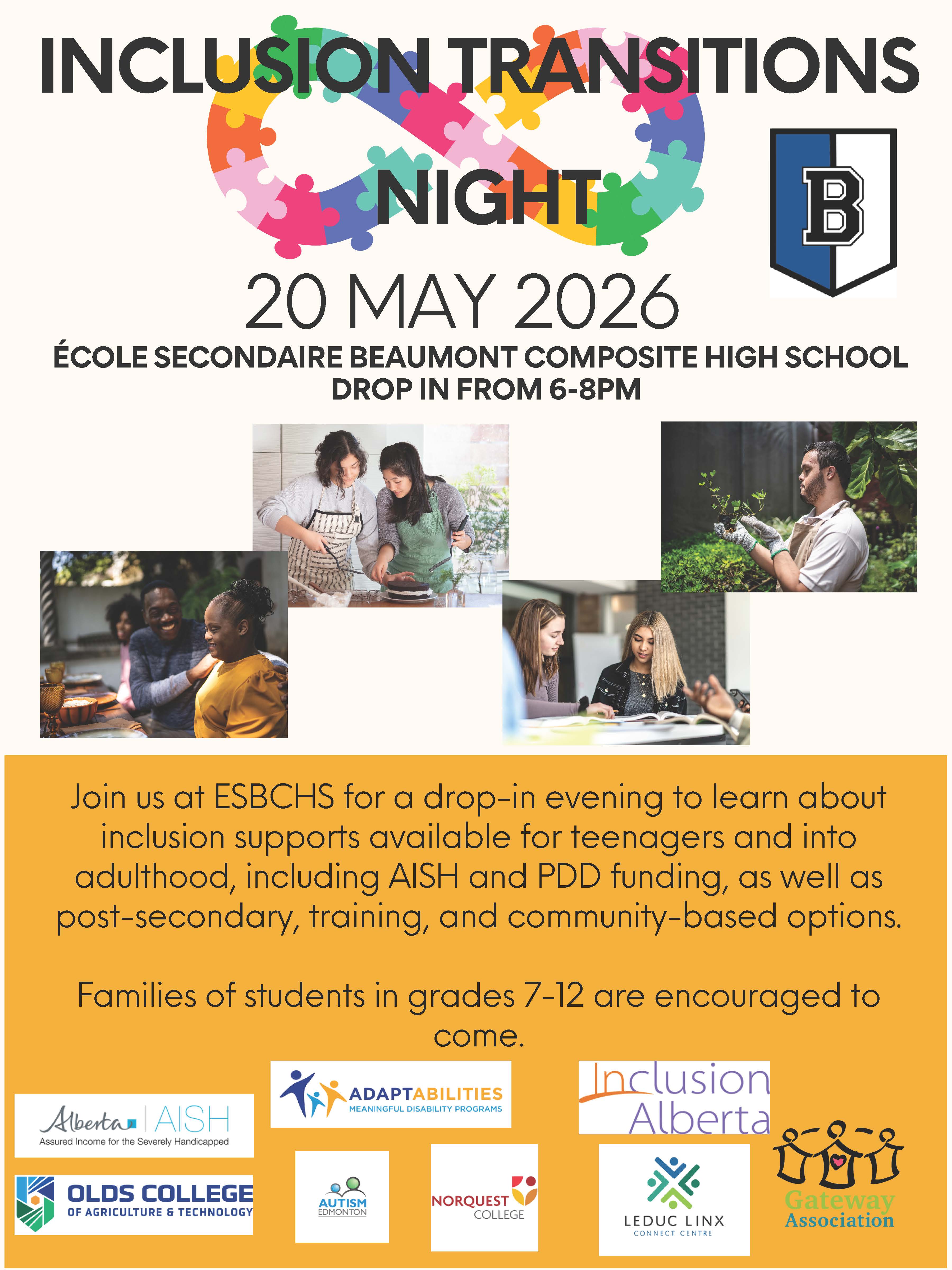 ESBCHS Transition night poster