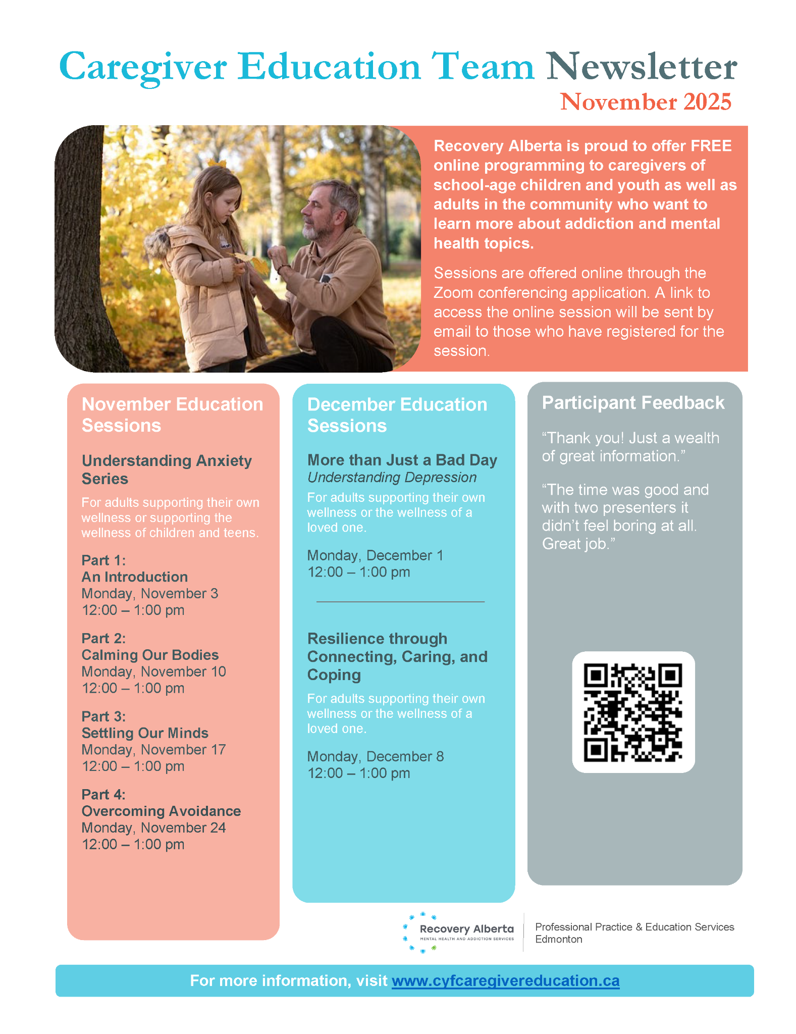 08 AMH Education Sessions Newsletter November 2025 Page 1